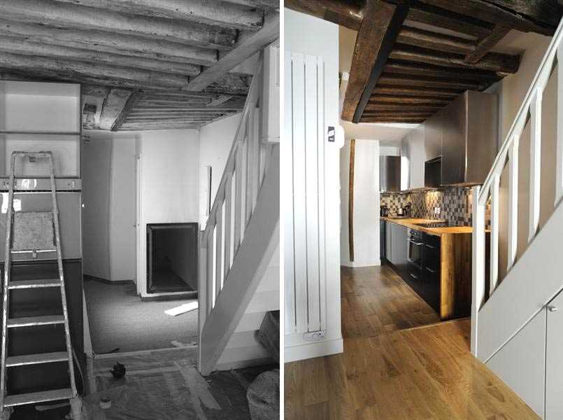 Rénovation d'un escalier dans un appartement en duplex à Annecy