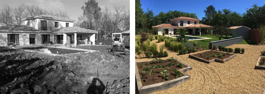 Avant-Après : jardin naturelle méditerranéen