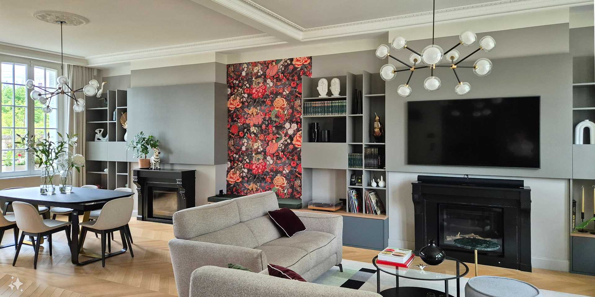 Décoration d'intérieur d'une maison dans la banlieue de Genève