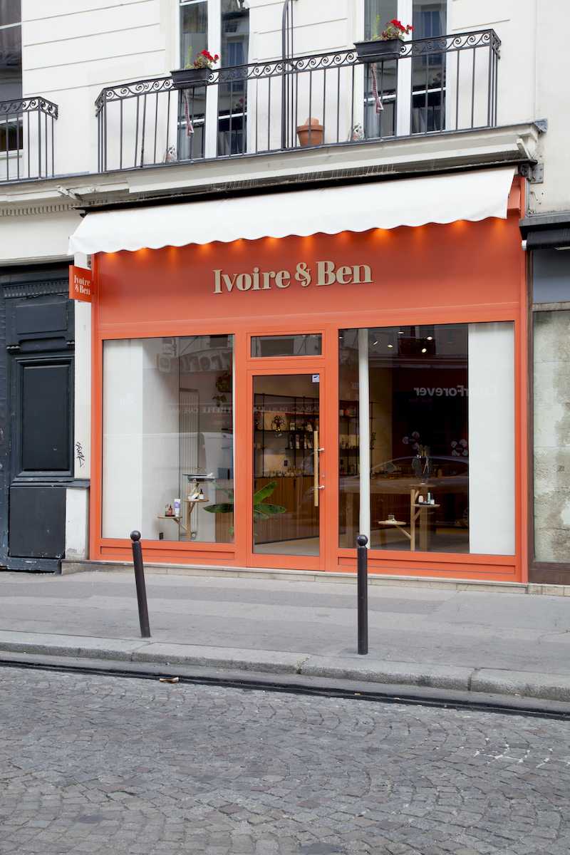 Création d'un concept store beauté et bien-être -  vue de la devanture depuis la rue