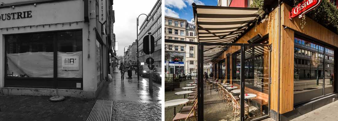 Rénovation de la facade d'un restaurant par un architecte à Annecy