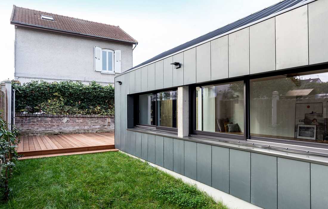 Extension d'une maison de ville conçu par architecte en Haute-Savoie