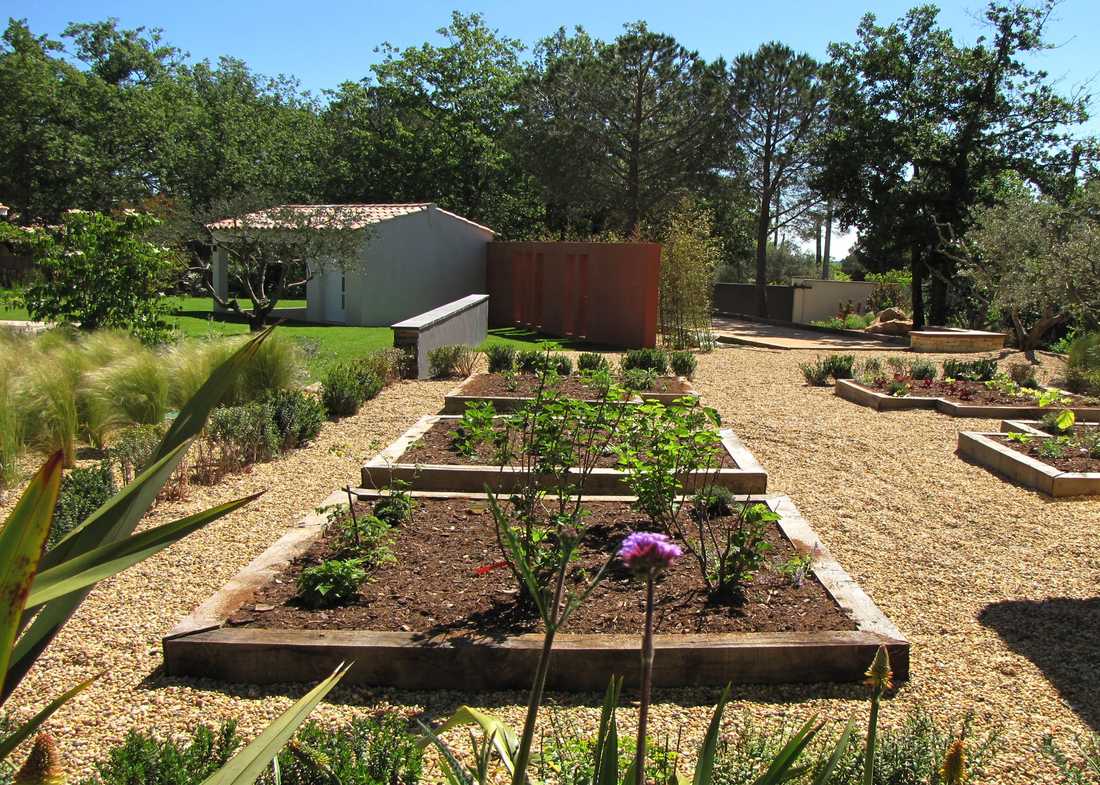 Potager méditerrannéen réalisé par un jardinier paysagiste à Annecy