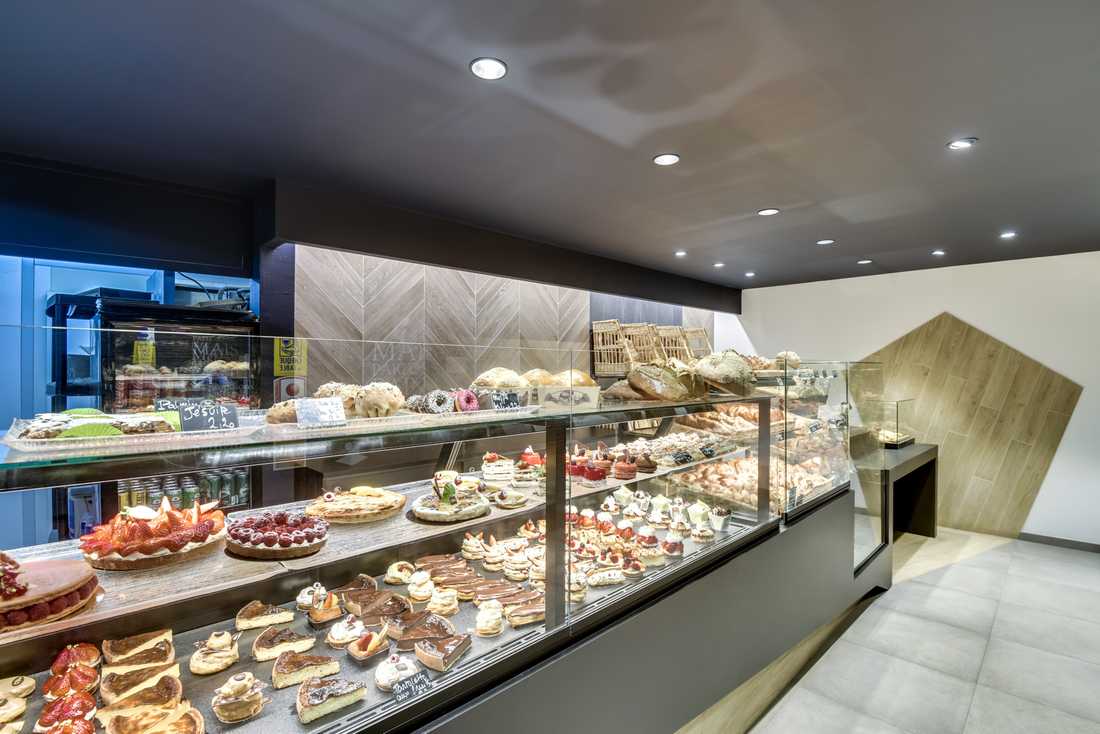 Relooking d'une boulangerie par un architecte - décorateur à Annecy